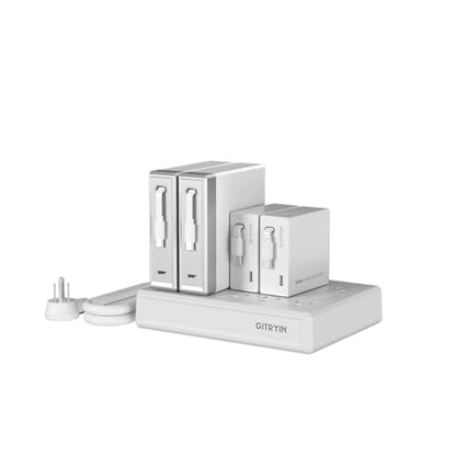 Modular Laptop Charging Station, 2 * 140W, 2 * 65W Retractable USB C Chargers, 8 Type C Ports with Cooling Power Strip, 410W Charging Hub