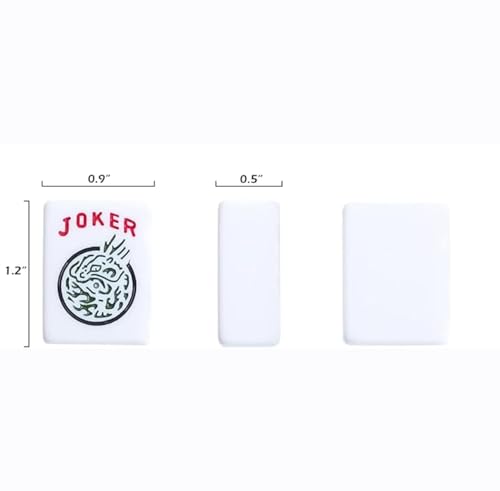 American Mahjong Game Set, 166 Quality White Tiles, 4 All-in-One Color Rack/Pushers, Mahjong Tile Set with Blue Printed Carrying Bag - color: Blue
