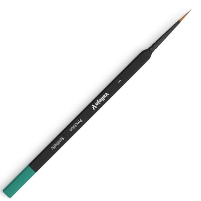 Vallejo - Starter Set | Hobby Brush Kit | Flagged Synthetic Bristles | Precision Series 1, 3/0 and Effects no. 4 | Lightweight and Ergonomic Wooden Handles | Ideal for Acrylic Detail Work - style: Starter Set