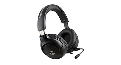 IOGEAR Kaliber UNIKOMM Universal Headset - 50mm Max Bass Drivers - 4-Way Swiveling Noise Isolating Earcups w/Memory Foam - Built-in Volume Control & Mute - Detachable Boom Mic - 3.5mm Connector -