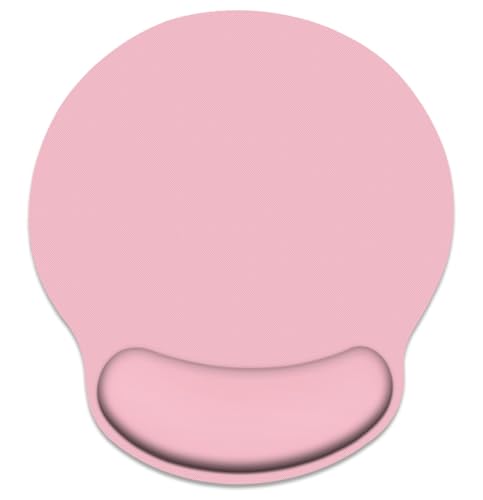 Britimes Fairy Pink Mouse Pad Ergonomic Mouse Pad with Wrist Support Non-Slip Rubber Base Mousepad for Home Office Gaming Working Computers Laptop Easy Typing & Relief - color: Fairy Pink