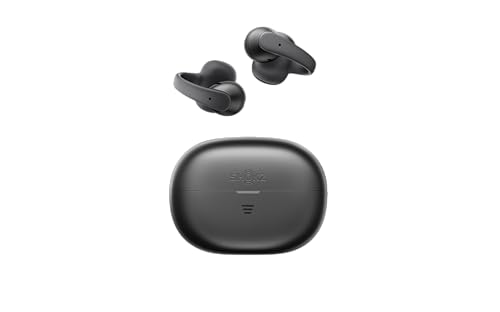 SHOKZ OpenDots Air - Open-Ear, Clip-On Earbuds - Bluetooth 6.1, Up to 36 Hours of Listening, Interchangeable Earbuds, Touch Controls, Dual AI Noise-Canceling Microphones, IP55, Bassphere Technology - color: Black