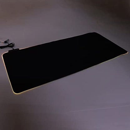 RGB Mouse Pad with 12 Lighting Effects, Large Gaming Mousepad, Foldable Mouse Mat for Computer, Micro Textured for Precise Tracking, Includes USB Cable