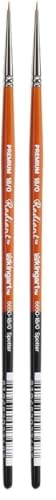 KINGART® Radiant 6650 Spotter Series Premium Golden Synthetic Brushes for Acrylic, Oil and Watercolor (Pack of 2) - size: 18/0 (Pack of 2)