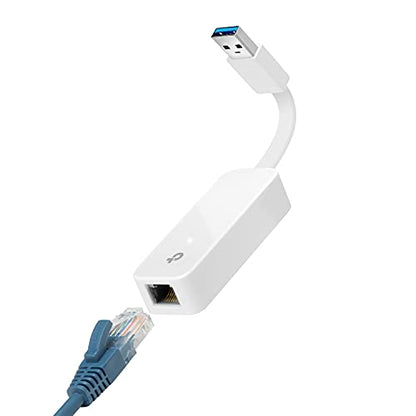 TP-Link USB to Ethernet Adapter, Foldable USB 3.0 to 10/100/1000 Gigabit Ethernet LAN Network Adapter, Support Windows 11/10/8.1/8/7/Vista/XP for Desktop Laptop Apple MacBook Linux (UE300) - style: USB-A 3.0