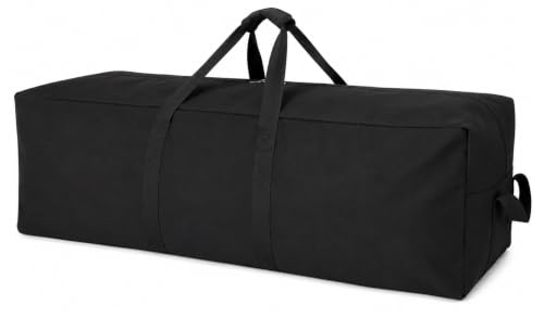 DoYiKe Extra Large Canvas Travel Duffle Bag Heavy Duty, Sports Duffel Military Camping Tent Storage 270L Black - color: Black, size: 270L