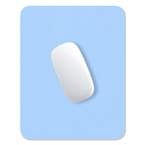Hsurbtra Mouse Pad, Premium-Textured Square Mousepad 7 x 9 Inch, Thick 3 mm Anti-Slip Waterproof Rubber Pretty Cute Computer Mat for Office Gaming Laptop Women Kids Sky Blue - color: Sky Blue, size: Square Mousepad (7" x 9")