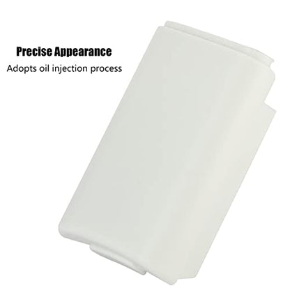Brrnoo 5 PCS Battery Cover for Controller, Replacement Shell Case Kit with Anti Abrasion Material, Precise Appearance for Game Accessory (White) - color: White