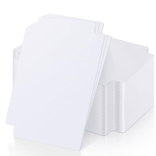 120 Pcs Trading Card Dividers Card Sorting Tray White Card Separators with Tabs Blank Card Box Card Divider Cards for Sports Games, 2.71 x 3.8 Inches Fit for MTG TCG Sports Cards Games - color: White, size: 120