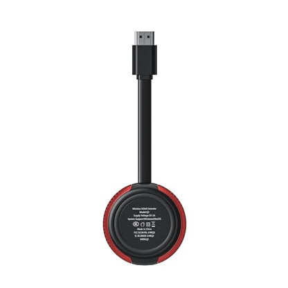 TIMBOOTECH Wireless HDMI Transmitter and Receiver 4K, Casting 5G Stable Video/Audio Wireless HDMI Extender Kit for PC, Laptop, Camera, TV Box, Smartphone, PS5 to Monitor, Projector, HDTV 165FT/50M - color: Red