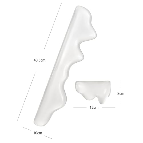 Ergonomic Gel Wrist Rest for Keyboard and Mouse, Cute Silicone Wrist Rest for Computer Keyboard 60%/68%/75% (White) - color: White