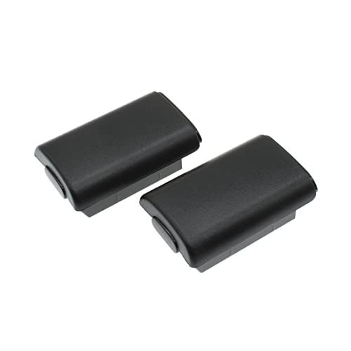 Black Battery Cover Replacement Battery Pack Cover Shell Repair Part Compatible Xbox360 Wireless Controller 2PCS