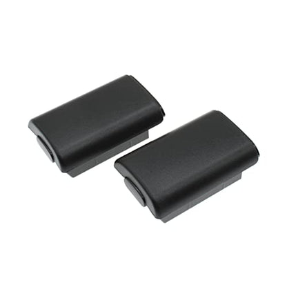 Black Battery Cover Replacement Battery Pack Cover Shell Repair Part Compatible Xbox360 Wireless Controller 2PCS