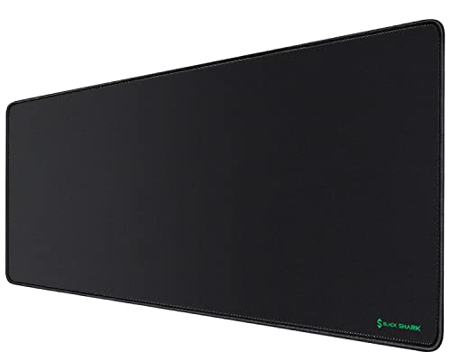 Black Shark Gaming Mouse Pad Desk Mat (31.5” x 11.8” x 0.15”) Mousepad with Superfine Fiber Surface Smooth, Non-Slip Rubber Base, Office Decor for Gamers, Office, Desk Pad Manta P2 - size: Black(31.5" x 11.8")
