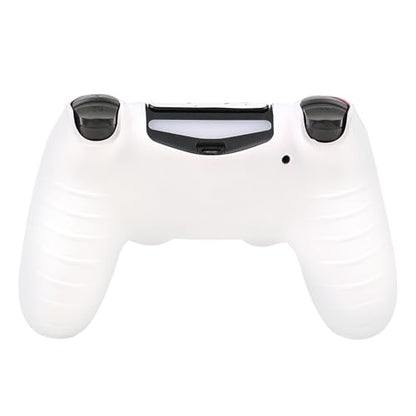 Lion Design Controller Skin Cover with 2 Thumb Grips Compatible with PS4/Playstation 4 Slim/Pro Controller - color: Lion White Red