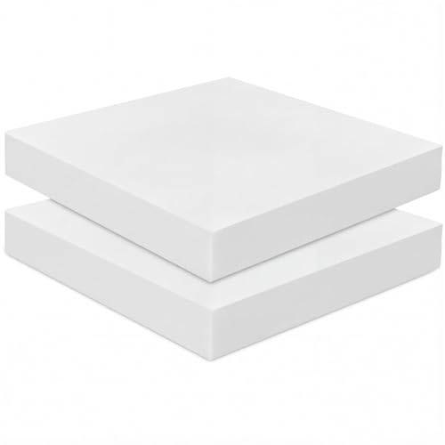 Frienda 2 Pack 3" x 20" x 20" Upholstery High Density Foam Cushion Replacement Square Cut to Size Foam Couch for Chair Couches Padding Shipping Packing DIY Cosplay Projects(White) - color: White, size: 3" X 20" X 20", style: Square