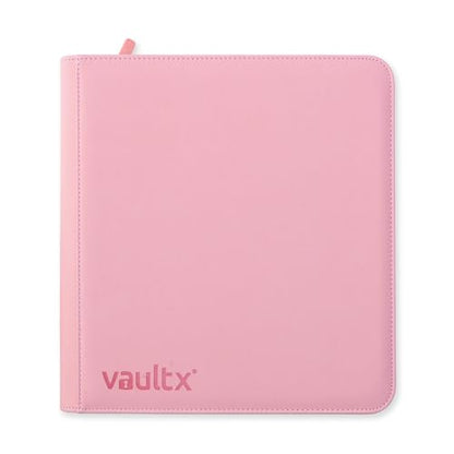 Vault X 12 Pocket Zip Trading Card Binder 480 Cards Exo-Tec (Pink) | Holds 480 standard-size TCG cards in 20 side-loading 12-pocket pages. Padded, water-resistant Exo-Tec cover. - color: Pink, size: 12 Pocket