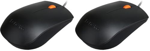 Lenovo GX30M39704 300 - Mouse - Right and Left-Handed - Wired - USB - for 320 Touch-15, 320-14, 320-17, 520-22, 520-24, 520-27, 720-18, Legion Y520-15, V110-15 Black (Pack of 2) - color: Black 300 (Pack of 2)