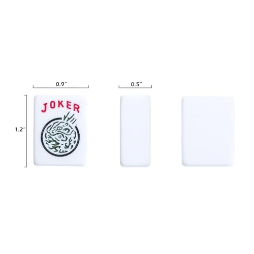 American Mahjong Game Set, 166 Quality White Tiles, 4 All-in-One Color Rack/Pushers, Mahjong Tile Set with Light Blue Printed Carrying Bag - color: Light Blue