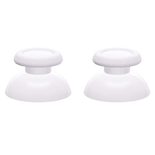 eXtremeRate White Replacement Thumbsticks for PS5 Controller, Custom Analog Stick Joystick for PS4 Controller Universal - color: White