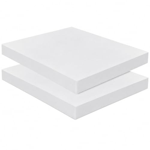Frienda 2 Pack 2" x 16" x 17"Upholstery High Density Foam Cushion Replacement Square Cut to Size Foam Couch for Chair Couches Padding Shipping Packing DIY Cosplay Projects(White) - color: White, size: 2" X 16" X 17", style: Square