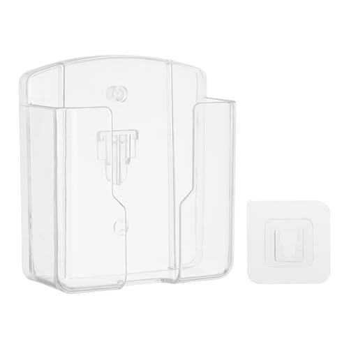 Remote Control Holder Wall Mount, (3.5" x 1.63" x 3.94")-Universal TV AC Remote Controller Organizer Box Air Conditioner Media Player Rack Holder for Home/Office/School, Clear - color: Clear, size: 3.5" x 1.63" x 3.94"