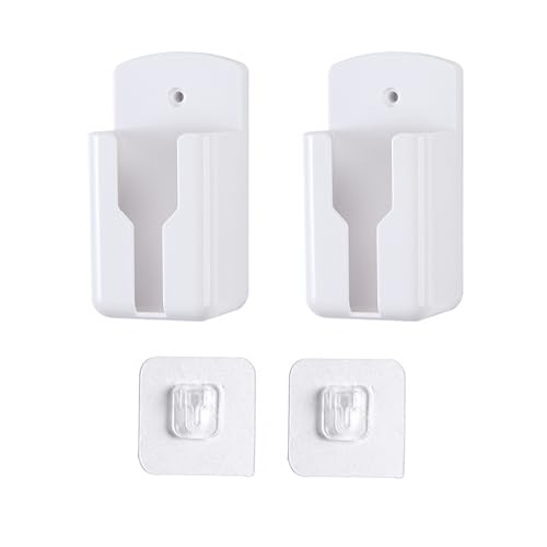 2pack Remote Control Holder,Self-Adhesive Wall Mount Phone Holder,Air Conditioner TV Remote Control Bracket,Wall-Mounted Mini Storage Box (1.96inch) - size: 1.96inch
