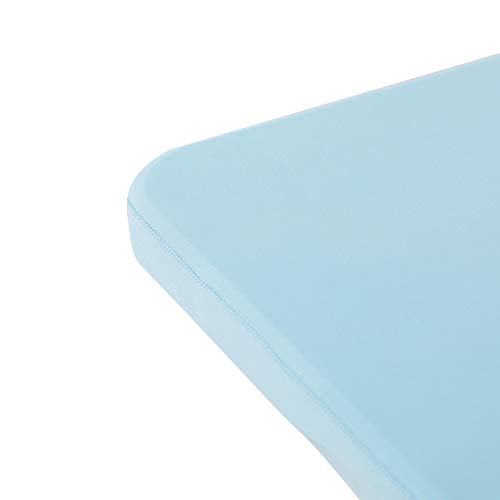 Peomeise 6FT Spandex Table Cover Rectangular Stretch Spandex Tablecloth (Blue Mist,6FT) - color: Blue Mist, size: 72" x 30" (Rectangle)