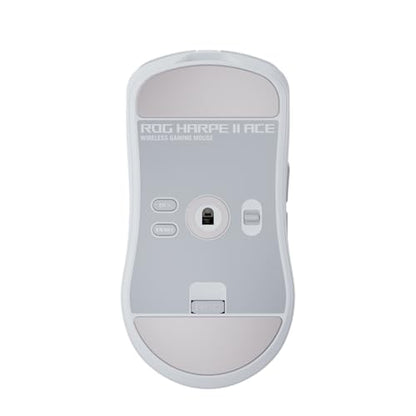 ASUS ROG Harpe II Ace Wireless Esports Gaming Mouse – 2025, Pro-Tested, Right-Handed, 48g Lightweight, Tri-Mode Connectivity, 42K DPI, 8K Polling, 101Hr Battery, Web-Based Tool, PC/Mac Support - White - color: White, style: Harpe II Ace