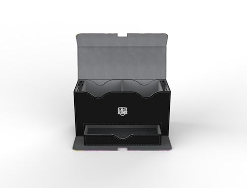 TCG/MTG Commander 200+ Card Art Dual Deck Box With Storage (Starry Black Lotus) - style: Dual Commander
