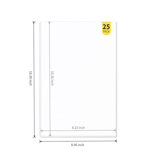 25-Pack 8 x 10 Inch Premium Toploaders - Crystal Clear Plastic Holders, Sheet Protectors for Autograph Pictures, Art - size: 25ct 8" x 10" Photo Toploader