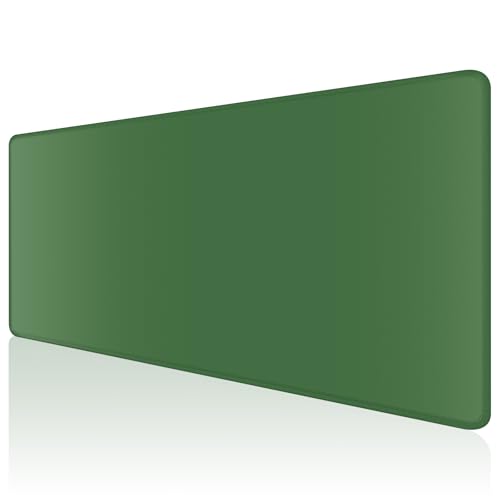 Dapesuom Large Mouse Pad, Extended Gaming Mouse Mat with Stitched Edges, Full Size Desk Mats with Non-Slip Base, Computer Big Desktop Keyboard Pad for Laptop, 23.6 x 11.8 in, Forest Green - color: Forest Green, size: 23.6L x 11.8W inches