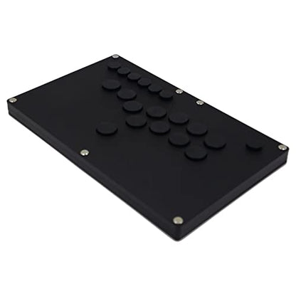 TruBoost FightBox B1-PC-B-B Ultra-Thin All Buttons Leverless-Style Arcade Joystick Fight Stick Game Controller PC USB Hot-Swap Cherry Black Matte Panel