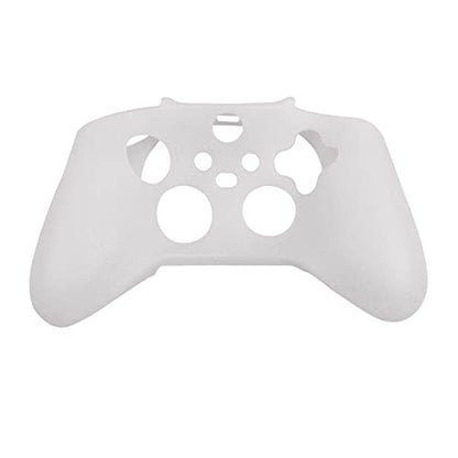 RALAN Glitter Controller Skin for Xbox Series, Anti-Slip Silicone Controller Cover Protector Case Compatible for Xbox Series Gamepad Joystick with 4 Cat Caps and Black Pro Thumb Grip x 8. - color: White