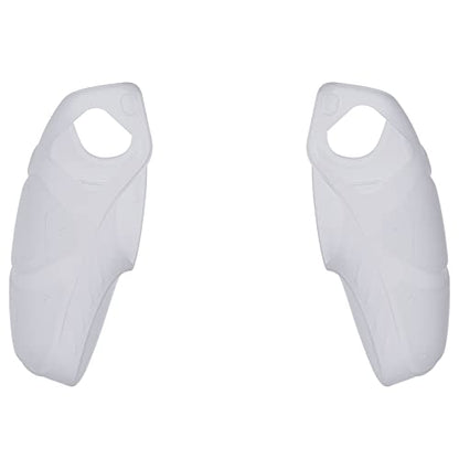 PlayVital Mecha Edition Clear White Ergonomic Soft Controller Silicone Case Grips for ps5, Rubber Protector Skins with Thumbstick Caps for ps5 Controller - Compatible with Charging Station - color: Clear White