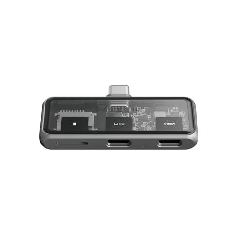 Satechi USB C Mobile Hub, 4-in-1 USB C Multiport Adapter, 4K HDMI, 100W Pass-Through Charging, 10Gbps Data, 3.5mm Audio Jack, for iPhone, iPad, MacBook, Switch, & More - style: MicroSD port