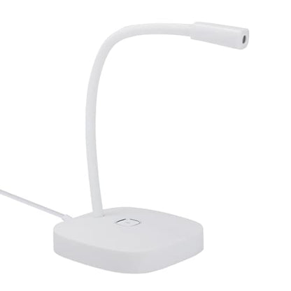 USB Desktop Microphone, Pc Laptop Mic 360° Adjustable Position Gooseneck Style with Touch Switch for Recording for Gaming Streaming(White)