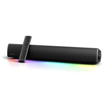 Creative Sound Blaster GS5 RGB Gaming Soundbar with SuperWide Technology, Powered via Adapter, Up to 60W Peak Power, Bluetooth 5.4, Optical-in, Headphone Output Port, for PC and TV