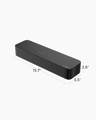 ULTIMEA 2.1ch Surround Sound Bar for TV, Built-in Subwoofer, Peak Power 132W, App Control, 16 Inches Bluetooth 5.4 TV Speakers Soundbar, All-in-one PC Soundbar, Opt/AUX/Wall Mount, Poseidon M20 Pro