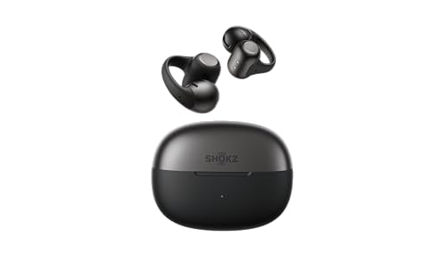 SHOKZ OpenDots 2 Open-Ear Clip-On Earbuds with Upgraded Dolby Audio, 3-Mic Clear Calls, Rich Bass, Up to 40 Hrs of Audio, Wireless Charging, Interchangeable Left/Right Earbuds, IP57, Bluetooth 6.1 - color: Black