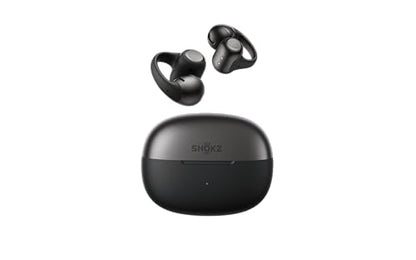 SHOKZ OpenDots 2 Open-Ear Clip-On Earbuds with Upgraded Dolby Audio, 3-Mic Clear Calls, Rich Bass, Up to 40 Hrs of Audio, Wireless Charging, Interchangeable Left/Right Earbuds, IP57, Bluetooth 6.1 - color: Black