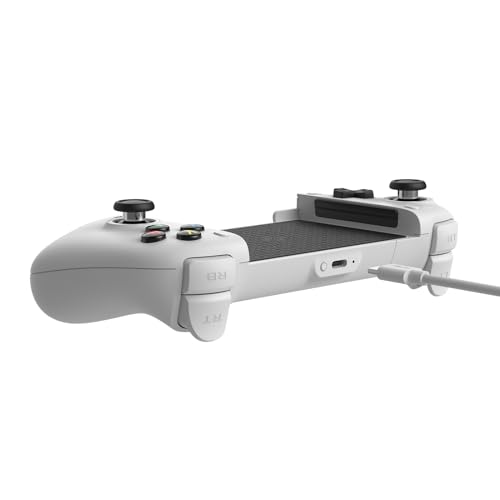 8Bitdo Ultimate Mobile Gaming Controller for iPhone, Apple, Android & Xbox Cloud Gaming, Bluetooth Gamepad with Hall Effect Joysticks, 2 Pro Back Buttons, Officially Licensed (White) - color: White