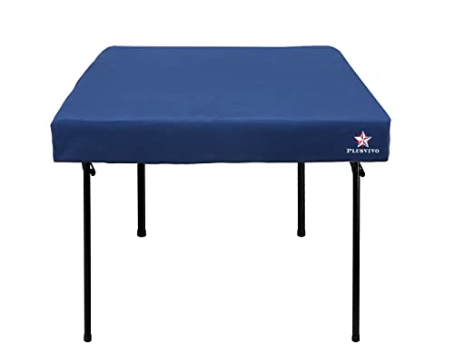 Plusvivo Game Table Cover - Mahjong, Poker, Bridge - Machine Washable Felt - 36" x 36" Blue - color: Blue