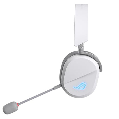 ASUS ROG Pelta Wireless Gaming Headset with Detachable Mic – Tri-Mode (BT, 2.4GHz, USB-C) 50mm Titanium-Plated Drivers, 70Hr Battery, Ergonomic, Lightweight, for PC, PS5, PS4, Switch, Mobile - White - color: WHITE