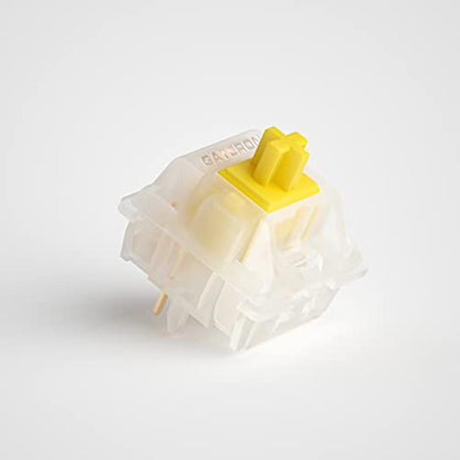 Gateron Milky Yellow Pro V2 Switches, Pre-lubed Linear 5 pin for All MX Mechanical Keyboard (36PCS, Milky Yellow Pro) - color: Milky Yellow Pro V2, size: 36pcs