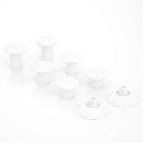 eXtremeRate ThumbsGear Xbox 컨트롤러용 교체 가능한 썸스틱 - 편안함 향상 - 화이트 3가지 높이 돔형 및 오목한 그립 인체 공학적 조절 가능한 조이스틱, Xbox Seires X/S, Xbox One S/X/Elite용 - color: 화이트.