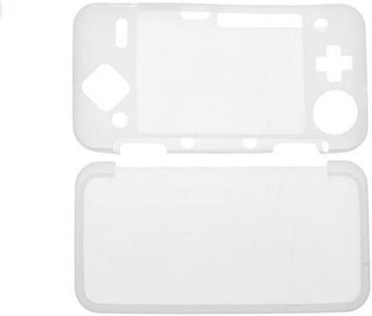 Tekmihat Soft Rubber Silicone Cover Case Protector for New 2DS XL LL Console Full Body Protective Skin Shell (White) - color: White