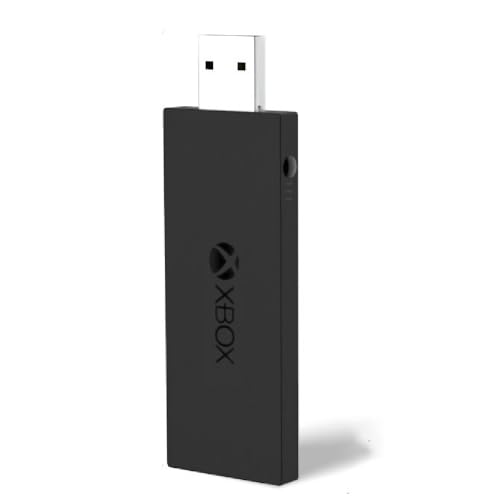 USB Wireless Adapter for Xbox One Controller Compatible with Xbox One, One S, One X, Elite 1, Elite 2 Controller Works with PC, Laptops, Tablets, Windows 7 8 10, Low Latency (Black)