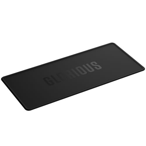 GLORIOUS Gaming Sound Dampening Keyboard Mat - Stitched Edges, Absorbs Keyboard Sounds & Vibrations, Machine Washable, Non-Slip Base, Fits Most Compact Keybaords, 14.17 x 6.38 x 0.16mm - Black - size: TKL