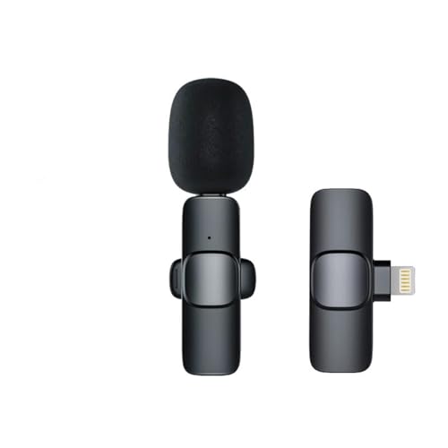 AMOOX Professional Wireless Lavalier Microphone for iPhone, Camera, Android, iPad, mini Microphone, Ultra-Low Delay, Microphone for YouTube,Interview,Video Recording/Vlog/TikTok - style: One Piece Lighting Port